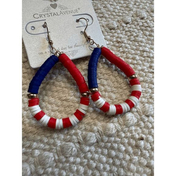 AMERICA'S SWEETHEART TEARDROP EARRINGS - Picture 2 of 4